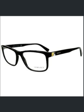 Versace 3253 Mens Plastic Eyeglass Frame GB1 Black 55-17 Italy